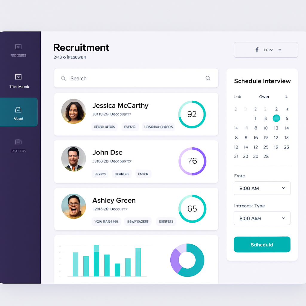 Jobupn recruitment dashboard interface